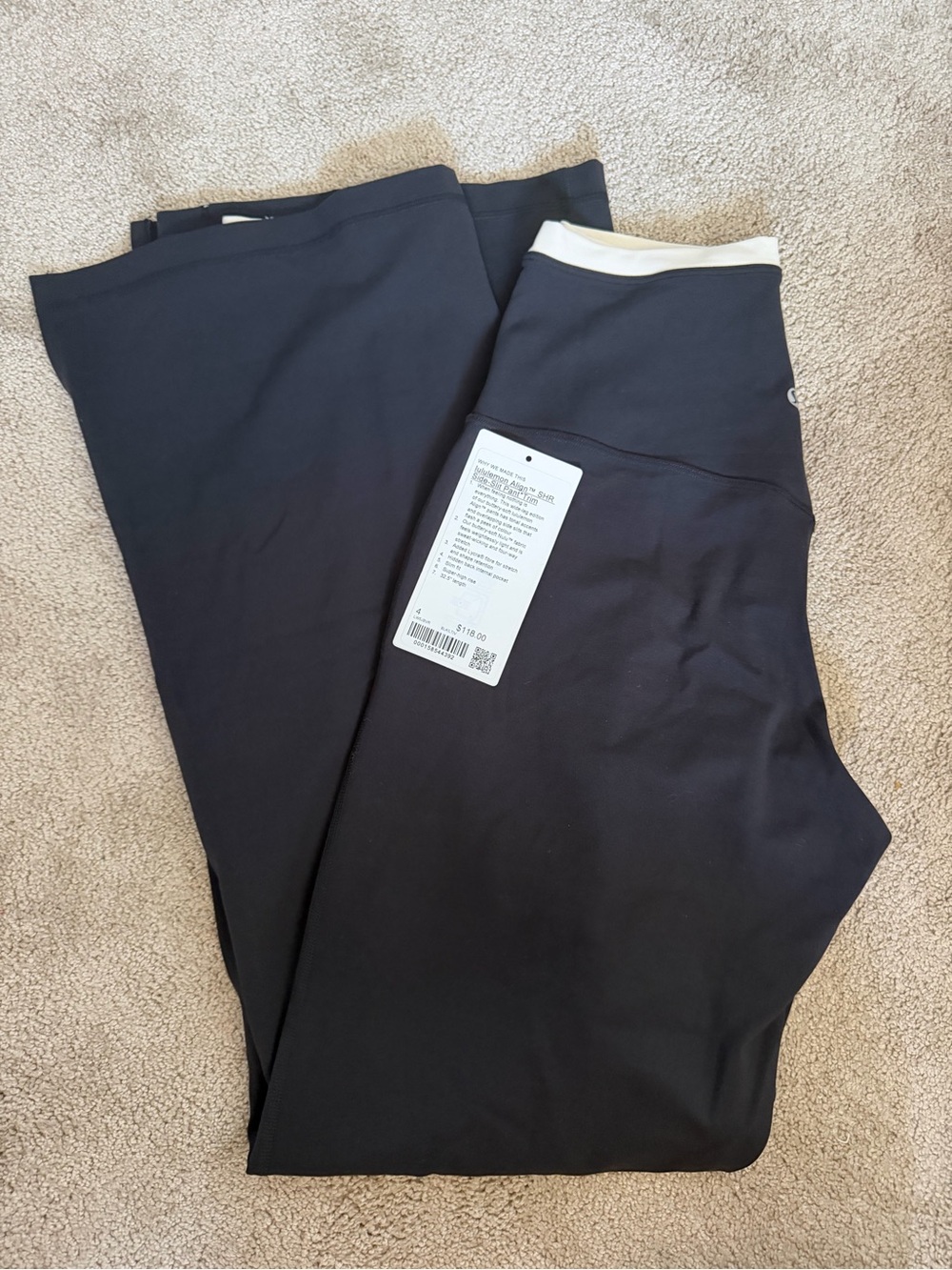 NEW! lululemon Align SHR Side-Slit Pant Trim wide leg size 4